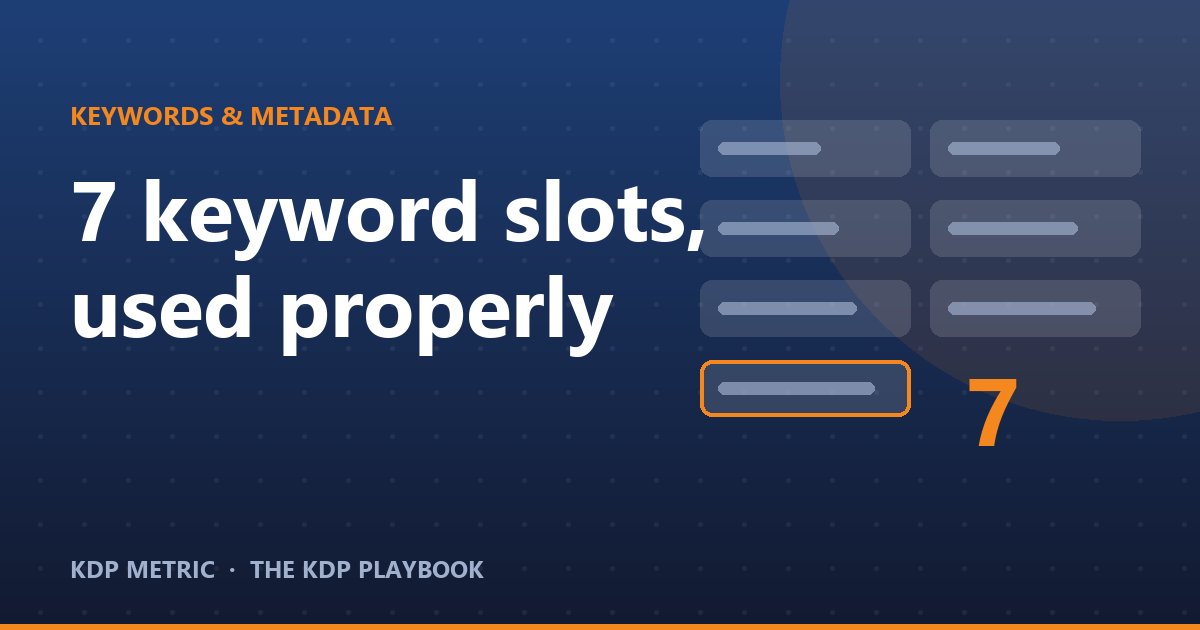 How to Fill Your 7 KDP Backend Keyword Slots (With Examples)