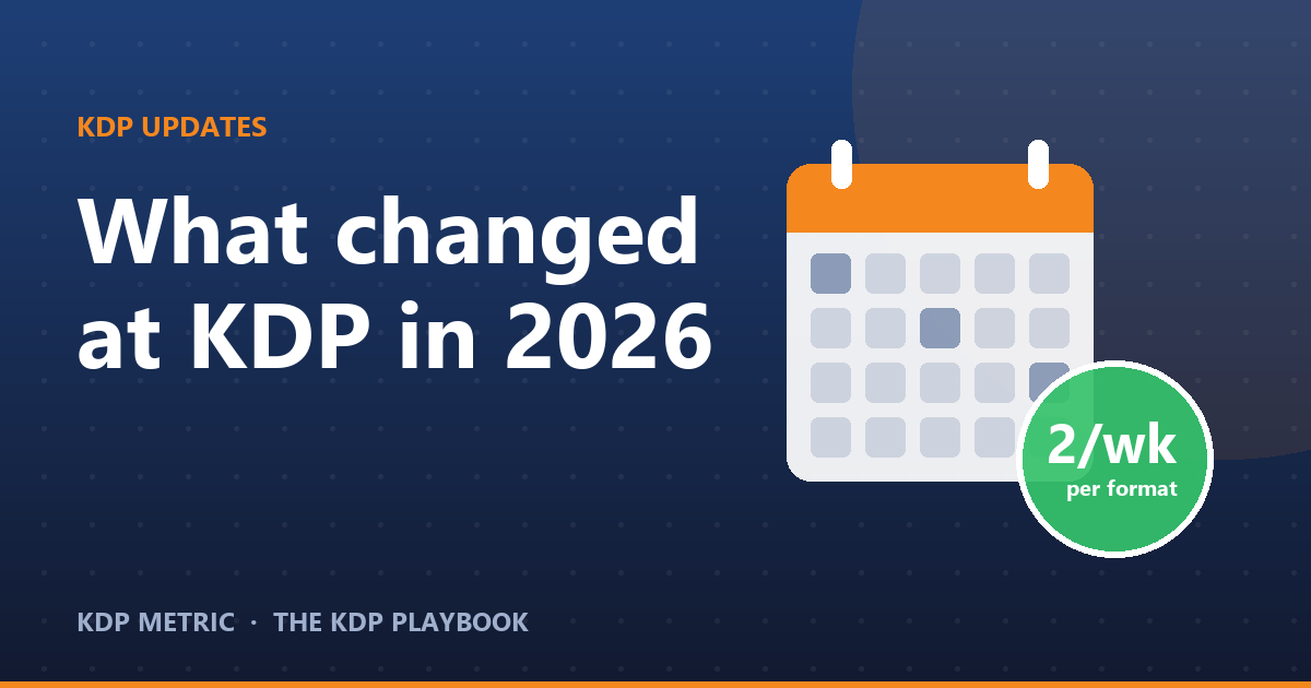KDP Changes in 2026: The New Weekly Title Limit, the $12.99 Royalty Band, and What to Do Now